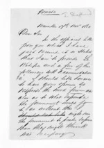 3 pages written 17 Nov 1860 by J Shepherd in Waiuku to Sir Donald McLean in Auckland City, from Inward letters - Surnames, She - Sid