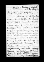 3 pages written 16 Jan 1852 by Sir Donald McLean in Otaki to Susan Douglas McLean, from Inward family correspondence - Susan McLean (wife)