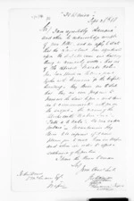 1 page written 26 Sep 1868 by George Tovey Buckland Worgan in Wairoa to Sir Donald McLean in Napier City, from Hawke's Bay.  McLean and J D Ormond, Superintendents - Letters to Superintendent