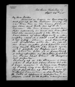 4 pages written 24 Sep 1875 by Sir Robert Donald Douglas Maclean to Sir Donald McLean, from Inward family correspondence - Douglas Maclean (son)