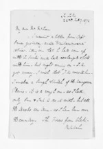 9 pages written 1872-1872 by H F Way in Te Teko to Sir Donald McLean in Fort Galatea, from Inward letters and diary extracts - H F Way