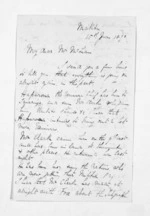 2 pages written 15 Jun 1870 by H F Way in Maketu to Sir Donald McLean, from Inward letters and diary extracts - H F Way