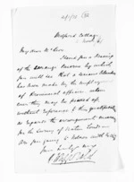 1 page written 4 Nov 1861 by Michael Fitzgerald to Sir Donald McLean, from Inward letters - Michael Fitzgerald