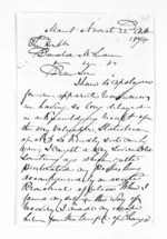 4 pages written 22 Aug 1874 by N Black to Sir Donald McLean, from Inward letters - Surnames, Big - Bla