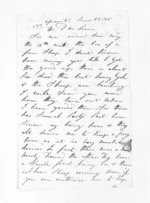 2 pages written 27 Jun 1868 by W Lockwood to Sir Donald McLean, from Inward letters - Surnames, Loc - Log