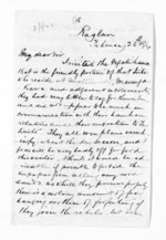 3 pages written 24 Feb 1874 by Robert Smelt Bush in Raglan to Sir Donald McLean, from Inward letters - Robert S Bush