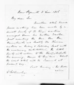8 pages written 8 Dec 1856 by Henry Halse in New Plymouth District to Sir Donald McLean, from Inward letters - Henry Halse