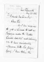 4 pages written 28 Aug 1866 by Junior Charles Davy in New Plymouth to Sir Donald McLean, from Inward letters - Surnames, Dav - Dei