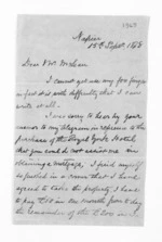 6 pages written 15 Sep 1868 by Edward Lister Green in Napier City to Sir Donald McLean, from Inward letters - Edward L Green