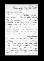 2 pages written 25 May 1875 by Archibald John McLean in Glenorchy to Sir Donald McLean, from Inward family correspondence - Archibald John McLean (brother)