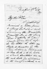 2 pages written 28 Jul 1866 by Hugh Alexander Duff in Napier City to Sir Donald McLean in Wellington, from Inward letters - Surnames, Duff