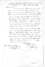 2 pages written 9 Jul 1869 by Alexander Kennedy in Napier City to Sir Donald McLean in Wellington City, from Inward letters -  Alexander Kennedy