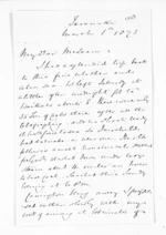 8 pages written 1 Mar 1873 by William John Warburton Hamilton in Taranaki Region to Sir Donald McLean, from Inward letters - J W Hamilton