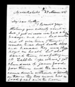 5 pages written   1861 by Alexander McLean to Sir Donald McLean, from Inward family correspondence - Alexander McLean (brother)