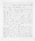 3 pages written 12 Apr 1864 by Sir Donald McLean in Wellington to Algernon Gray Tollemache, from Inward letters - A G Tollemache