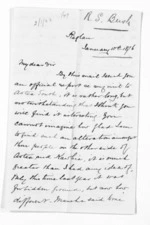 5 pages written 10 Jan 1876 by Robert Smelt Bush in Raglan to Sir Donald McLean in Napier City, from Inward letters - Robert S Bush