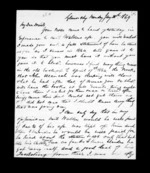 4 pages written 28 Jan 1869 by Archibald John McLean in Glenorchy to Sir Donald McLean, from Inward family correspondence - Archibald John McLean (brother)