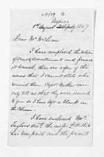 4 pages written 1 Aug 1867 by Edward Lister Green in Napier City to Sir Donald McLean, from Inward letters - Edward L Green