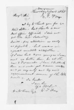 2 pages written 27 Jan 1865 by Edward Thomas Fox in Wanganui to Sir Donald McLean, from Inward letters - Surnames, Foo - Fox