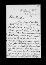 4 pages written 23 Jan 1875 by Sir Robert Donald Douglas Maclean in Wellington to Sir Donald McLean, from Inward family correspondence - Douglas Maclean (son)