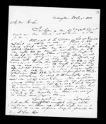2 pages written 5 Jun 1850 by Robert Roger Strang in Wellington to Sir Donald McLean, from Family correspondence - Robert Strang (father-in-law)