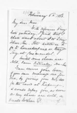 2 pages written 6 Feb 1863 by Captain Walter Charles Brackenbury to Sir Donald McLean, from Inward letters -  W C Brackenbury