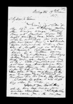 3 pages written 19 Jun 1857 by Robert Roger Strang in Wellington to Sir Donald McLean, from Family correspondence - Robert Strang (father-in-law)