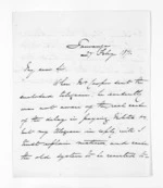 3 pages written 27 Feb 1871 by Colonel William Moule in Tauranga to Sir Donald McLean in Auckland Region, from Inward letters - W Moule