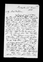 3 pages written 22 May 1858 by Robert Roger Strang in Wellington to Sir Donald McLean, from Family correspondence - Robert Strang (father-in-law)