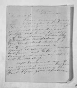 3 pages written 11 Mar 1855 by Thomas Purvis Russell to Sir Donald McLean, from Inward letters - Thomas Purvis Russell
