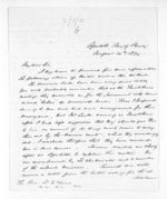 4 pages written 14 Aug 1874 by Herbert William Brabant in Opotiki to Sir Donald McLean, from Inward letters - H W Brabant