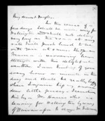 2 pages written 11 Dec 1851 by Sir Donald McLean in Ahuriri to Susan Douglas McLean, from Inward family correspondence - Susan McLean (wife)