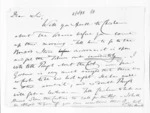 2 pages written by William John Warburton Hamilton to Sir Donald McLean, from Inward letters - J W Hamilton