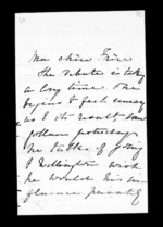 6 pages written by Annabella McLean in Napier City to Sir Donald McLean, from Inward family correspondence - Annabella McLean (sister)
