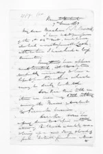 7 pages written 7 Jun 1863 by Henry Robert Russell in Herbert, Mount to Sir Donald McLean, from Inward letters - H R Russell
