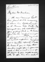 2 pages written 4 Mar 1870 by John Williamson to Sir Donald McLean, from Inward letters - Surnames, Williamson