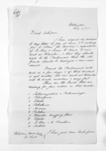 2 pages written 6 Jul 1875 by Charles Heaphy in Wellington City to Te Kuiti, from Inward letters -  Charles Heaphy