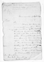 4 pages written 23 Sep 1850 by Edward John Eyre and Sir Donald McLean in Manawatu District, from Native Land Purchase Commissioner - Papers