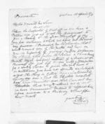 1 page written 15 Apr 1876 by George Edward Read in Gisborne to Sir Donald McLean, from Inward letters -  G E Read