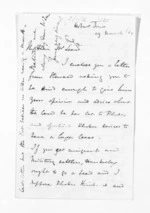 4 pages written 19 Mar 1864 by Sir Thomas Robert Gore Browne in Hobart to Sir Donald McLean, from Inward letters - Sir Thomas Gore Browne (Governor)