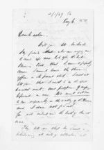 5 pages written 6 Aug 1870 by Francis Dart Fenton to Sir Donald McLean, from Inward letters - F D Fenton
