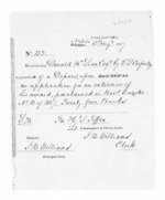 2 pages written 13 Aug 1857 by Henry Stokes Tiffen in Napier City, from Hawke's Bay.  McLean and J D Ormond, Superintendents - Public Works.  Lands and Survey Office.  Crown Lands Office