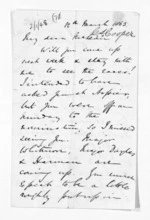4 pages written 12 Mar 1863 by George Sisson Cooper to Sir Donald McLean, from Inward letters - George Sisson Cooper