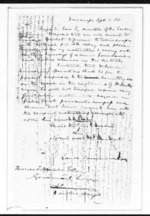 6 pages written 5 Sep 1853 by Sir Donald McLean in Wairarapa to Thomas Henry Fitzgerald in Hawke's Bay Region, from Native Land Purchase Commissioner - Papers