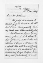 6 pages written 21 Nov 1869 by Edward Lister Green in Napier City to Sir Donald McLean, from Inward letters - Edward L Green