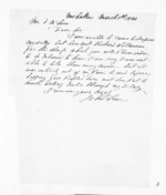 1 page written 1 Mar 1866 by John Sim in Mohaka to Sir Donald McLean, from Inward letters - John Sim