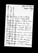 3 pages written 28 Jan 1869 by Sir Robert Donald Douglas Maclean to Sir Donald McLean, from Inward family correspondence - Douglas Maclean (son)