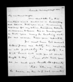 4 pages written   1852 by Sir Donald McLean in Taranaki Region to Susan Douglas McLean, from Inward family correspondence - Susan McLean (wife)
