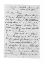6 pages written 14 Jun 1862 by Captain Walter Charles Brackenbury in Coromandel to Sir Donald McLean, from Inward letters -  W C Brackenbury