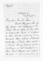 2 pages written 27 Jul 1873 by Robert Pharazyn in Wanganui to Sir Donald McLean, from Inward letters - Surnames, Pet - Pic